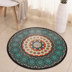 Oriental Moroccan rug in blue floral pattern rug polyester pet-friendly rug for home decor
