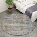 Modern living room carpet in brown abstract painting print carpet polyester non-slip machine washable carpet