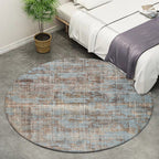 Modern living room carpet in brown abstract painting print carpet polyester non-slip machine washable carpet