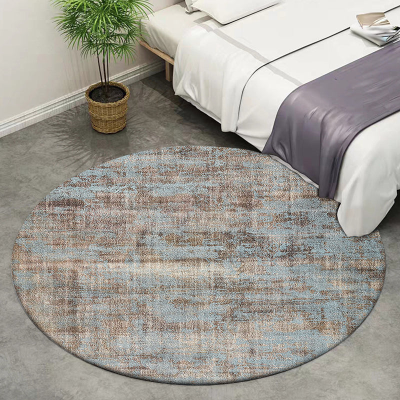 Modern living room carpet in brown abstract painting print carpet polyester non-slip machine washable carpet