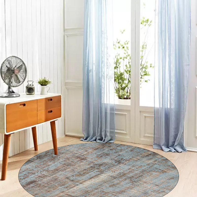 Modern living room carpet in brown abstract painting print carpet polyester non-slip machine washable carpet