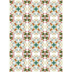 Ivory Bedroom Carpet Moroccan Motif Pattern Carpet Polyester Washable Stain Resistant Carpet
