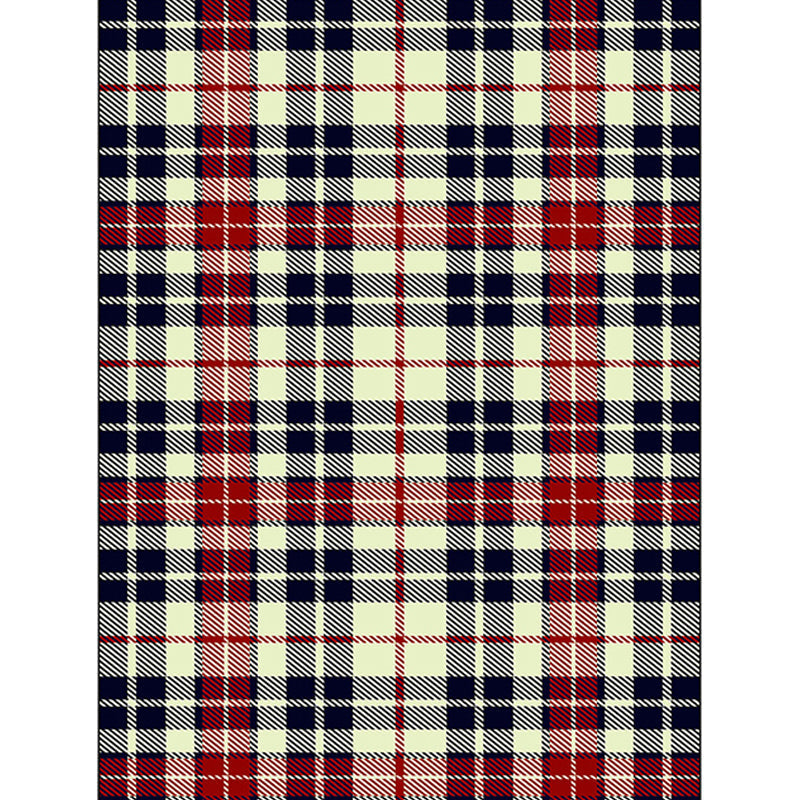 Minimalist modern rug in yellow check pattern rug polyester non-slip backing rug for home decor