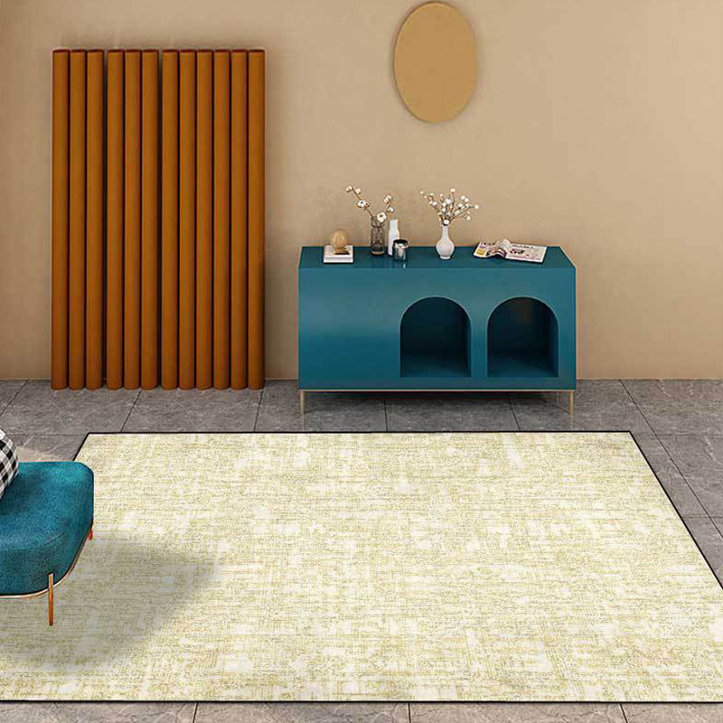 Simple abstract rug Yellow Polyester rug Machine washable Non-slip back Rug for bedroom