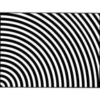 Black and White Bedroom Carpet Novelty 3D Half Arch Pattern Rug Polyester Non-slip Stain Resistant Carpet