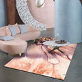 Contemporary modern rug in pink abstract floral pattern rug polyester washable rug for home decor