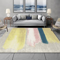 Gray Bedroom Rug Modern Abstract Painting Pattern Area Rug Polyester Stain Resistant Machine Washable Rug