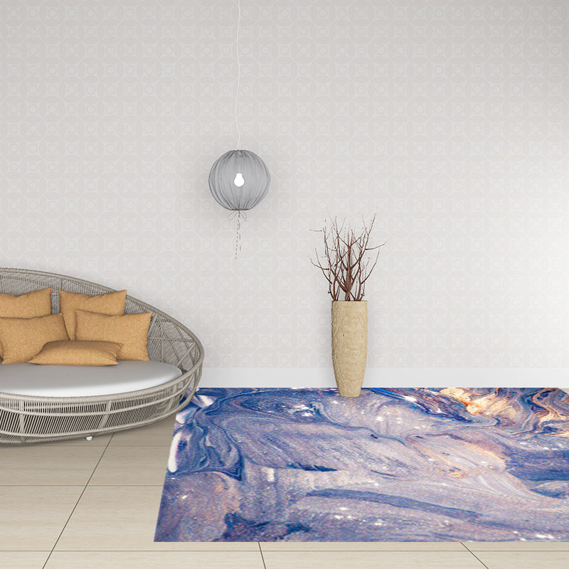 Green and blue bedroom rug modern abstract water pattern rug made of polyester pet-friendly washable rug
