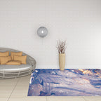 Green and blue bedroom rug modern abstract water pattern rug made of polyester pet-friendly washable rug