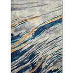Casual modern rug in gray abstract pattern rug polyester machine washable non-slip backing rug for home decor
