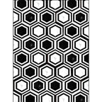 Black and white bedroom rug modern hexagon pattern area rug polyester machine washable rug