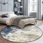 Minimalist modern rug white abstract ink painting pattern rug polyester washable pet-friendly rug for home decor