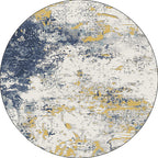 Minimalist modern rug white abstract ink painting pattern rug polyester washable pet-friendly rug for home decor