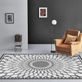 Gripe Bedroom Carpet Moroccan Geometric Mesh Pattern Area Rug Polyester Non-Slip Back Carpet