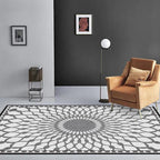 Gripe Bedroom Carpet Moroccan Geometric Mesh Pattern Area Rug Polyester Non-Slip Back Carpet