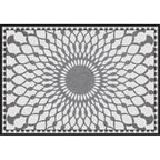 Gripe Bedroom Carpet Moroccan Geometric Mesh Pattern Area Rug Polyester Non-Slip Back Carpet