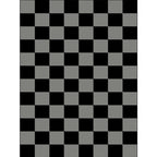 Black and Gray Bedroom Carpet Modern Checkered Pattern Carpet Polyester Washable Pet-Friendly Carpet