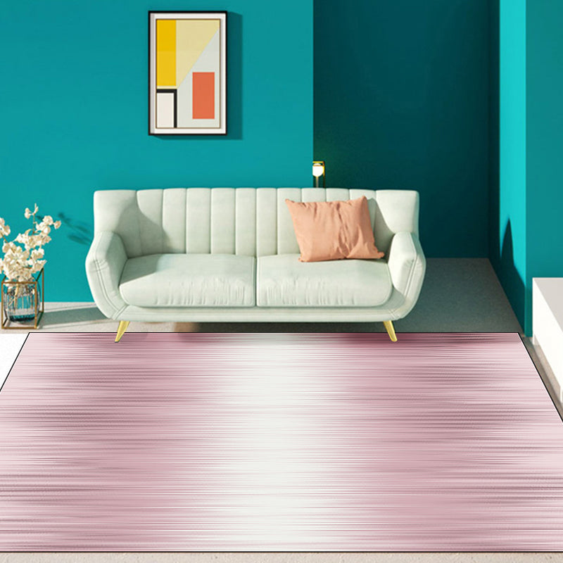 Nordic Modern Rug in Ivory Abstract Stripe Pattern Rug Polyester Machine Washable Rug for Home Decoration