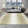 Nordic Modern Rug in Ivory Abstract Stripe Pattern Rug Polyester Machine Washable Rug for Home Decoration