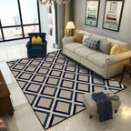 Contemporary Modern Rug in Brown Diamond Pattern Rug Polyester Stain Resistant Rug for Home Decor