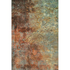 Modern Living Room Rug Colorful Abstract Rust Print Rug Polyester Washable Pet-Friendly Area Rug