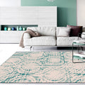 Modern living room carpet in green abstract lantern pattern Carpet Polyester Washable Non-slip Carpet