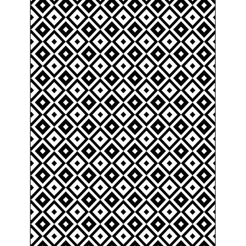 New Modern Carpet in Black-White Rhombus Pattern Carpet Polyester Non-Slip Pet-Friendly Carpet for Living Room Decoration