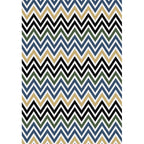 Colorful Bedroom Carpet Novelty Chevron Pattern Area Rug Polyester Non-Slip Back Carpette
