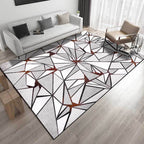 Unique geometric printed rug grey Simple rug polyester washable non-slip backing rug for the living room