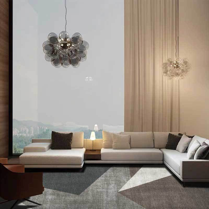 Brown modern rug polyester color block rug washable non-slip backing rug for the living room