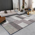 Stylish striped rug grey Casual rug polyester washable non-slip back rug for the living room