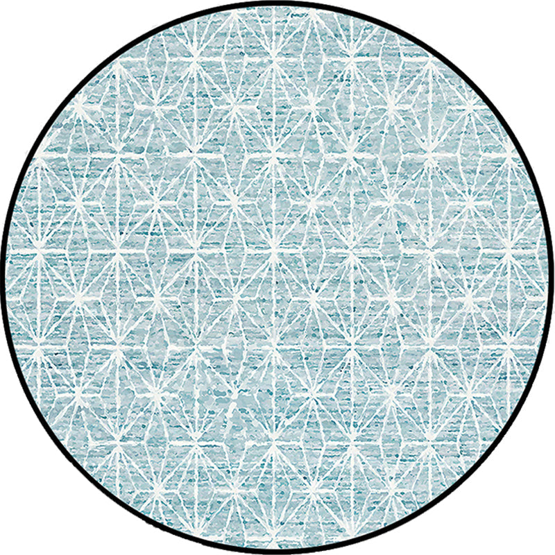 Cattle Rug Southwest Simple Geometric Grid Tribal Rug Polyester Non-slip Stain-resistant Area Rug