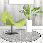 Cattle Rug Southwest Simple Geometric Grid Tribal Rug Polyester Non-slip Stain-resistant Area Rug