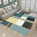 Modern striped rug green Simple rug Polyester Washable Non-slip backing Rug for the living room