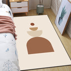 Light pink novelty rug polyester geometric pattern rug machine washable non-slip rug for the living room
