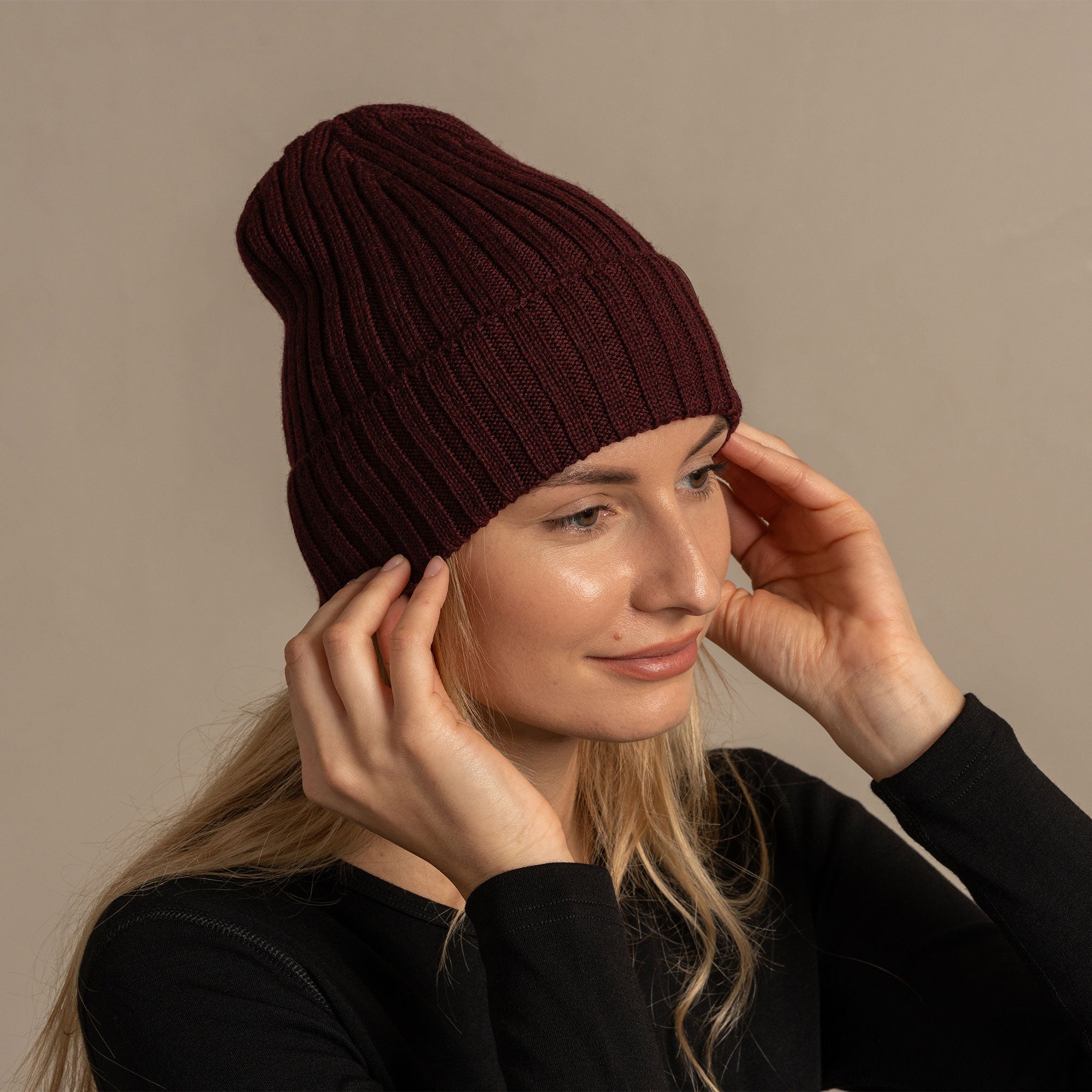 CozyMerino Beanie - Luxury Merino Wool Hat for Women