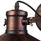 Metallic Saucer Wall Light Antique Style 1-Bulb Hallway Wall Light Lamp in Black/Rust