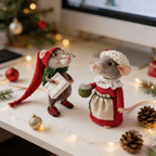 Handmade Felted Mouse Decoration | Eco-Friendly Wool | Holiday Ornament & Gift
