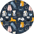 Simple children's carpet in white and blue animal giraffe penguin rabbit pattern carpet polyester washable carpet for the children's room