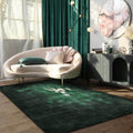 Nordic Abstract Rug Green Polyester Rug Machine Washable Non-Slip Rug for the Bedroom