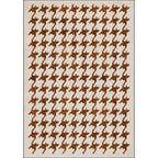 Nordic Modern Rug in Ivory Check Houndstooth Pattern Rug Polyester Non-Slip Pet-Friendly Rug for Home Decoration