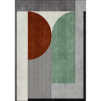 Colorful bedroom carpet Modern color block striped pattern rug Polyester stain-resistant non-slip rug
