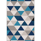 Modern living room rug Colorful geometric triangle print rug Polyester stain-resistant rug