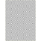 Modern living room rug in white with geometric line pattern Rug polyester stain-resistant washable rug for the area