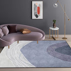 Novelty Living Room Rug Multicolor Color Block Wood Grain Print Rug Polyester Washable Pet-Friendly Rug