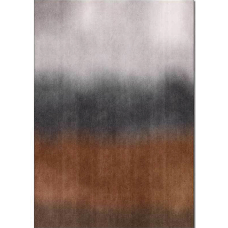 Unique abstract ombre rug brown and gray simple rug polyester washable non-slip backing rug for the living room