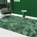 Green novelty carpet polyester geometric carpet washable non-slip backing carpet for the living room