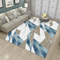 Colorful Bedroom Carpet Modern Color Range Irregular Shape Line Pattern Carpet Polyester Stain Resistant Carpet