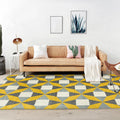 Modern living room rug colorful geometric triangle square print rug polyester pet-friendly rug