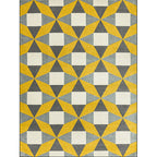 Modern living room rug colorful geometric triangle square print rug polyester pet-friendly rug